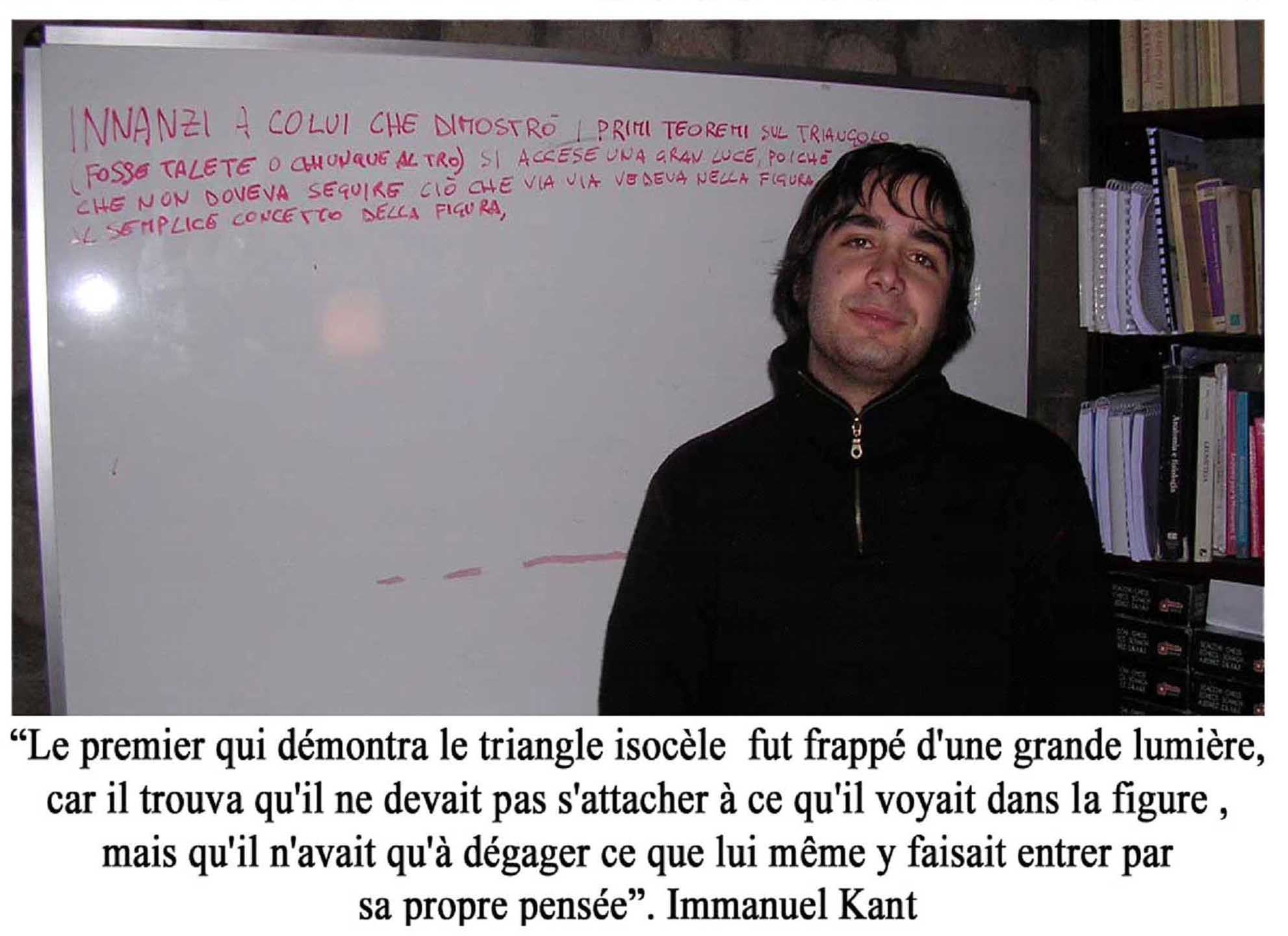 Giorgio apprend PAR COEUR que seul peut vaincre sa peur d'apprendre qui veut se servir de la lumi�re de sa propre raison