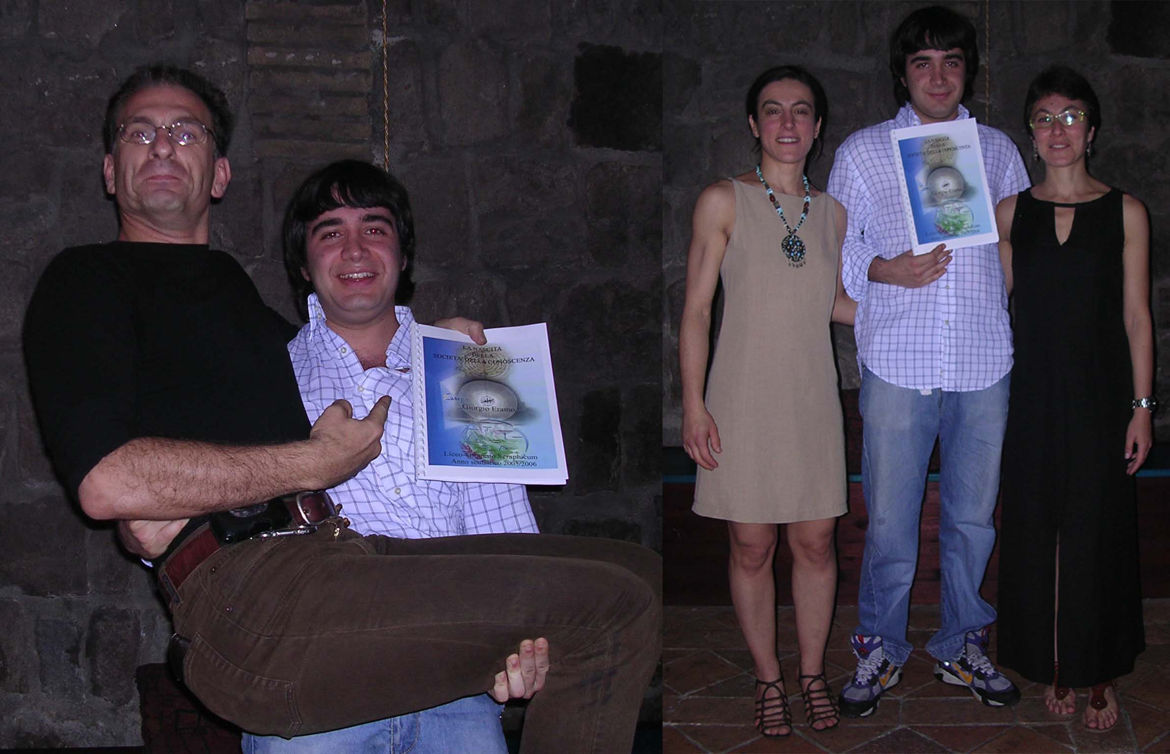 JUIN 2006 : GIORGIO, Eduardo Caianiello, Valentina Narducci, Adriana Strini: un team soud� c�l�bre sa Victoire contre le DRAGON-BAC